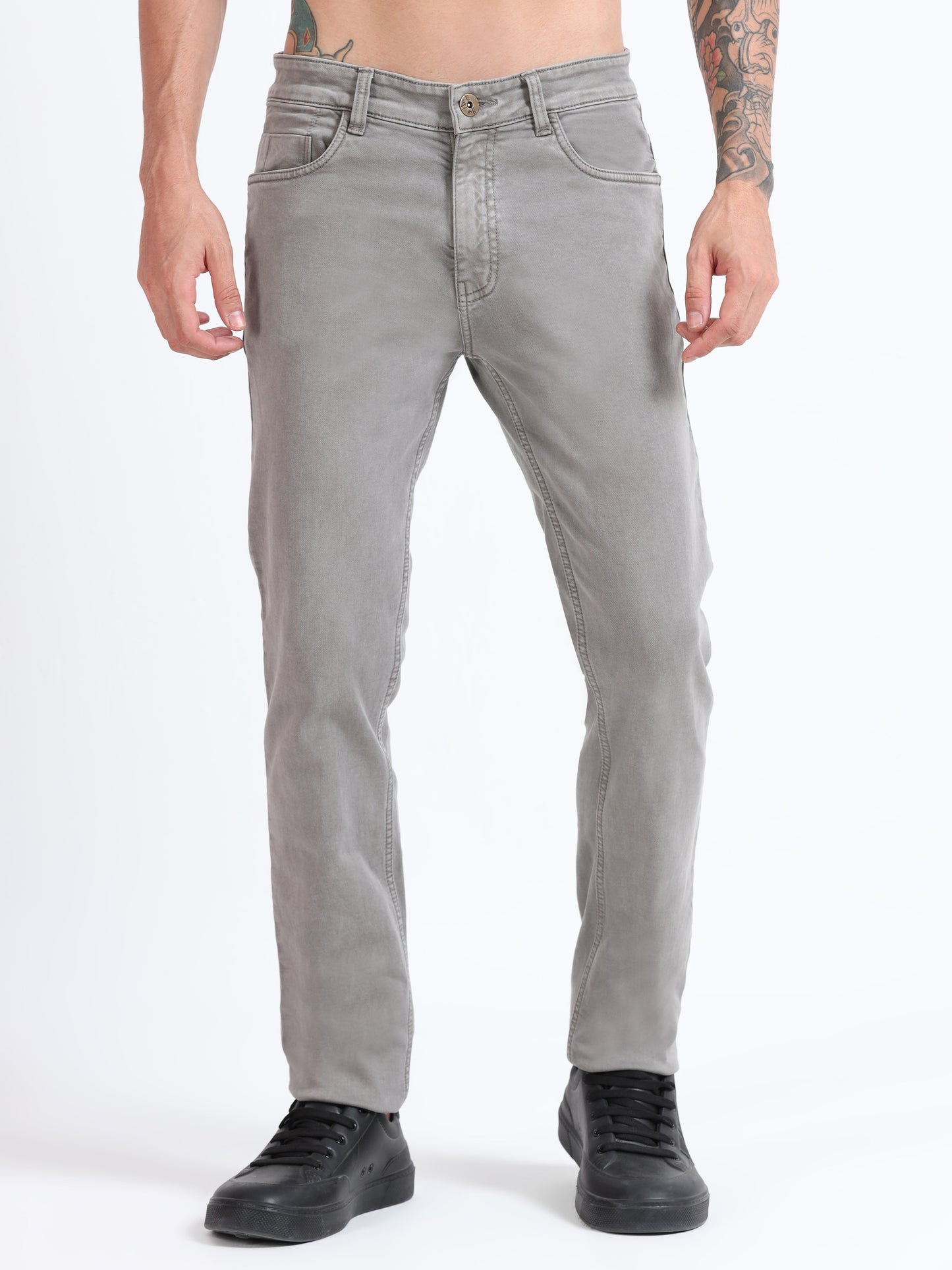 Stone Grey Comfort Fit Jeans