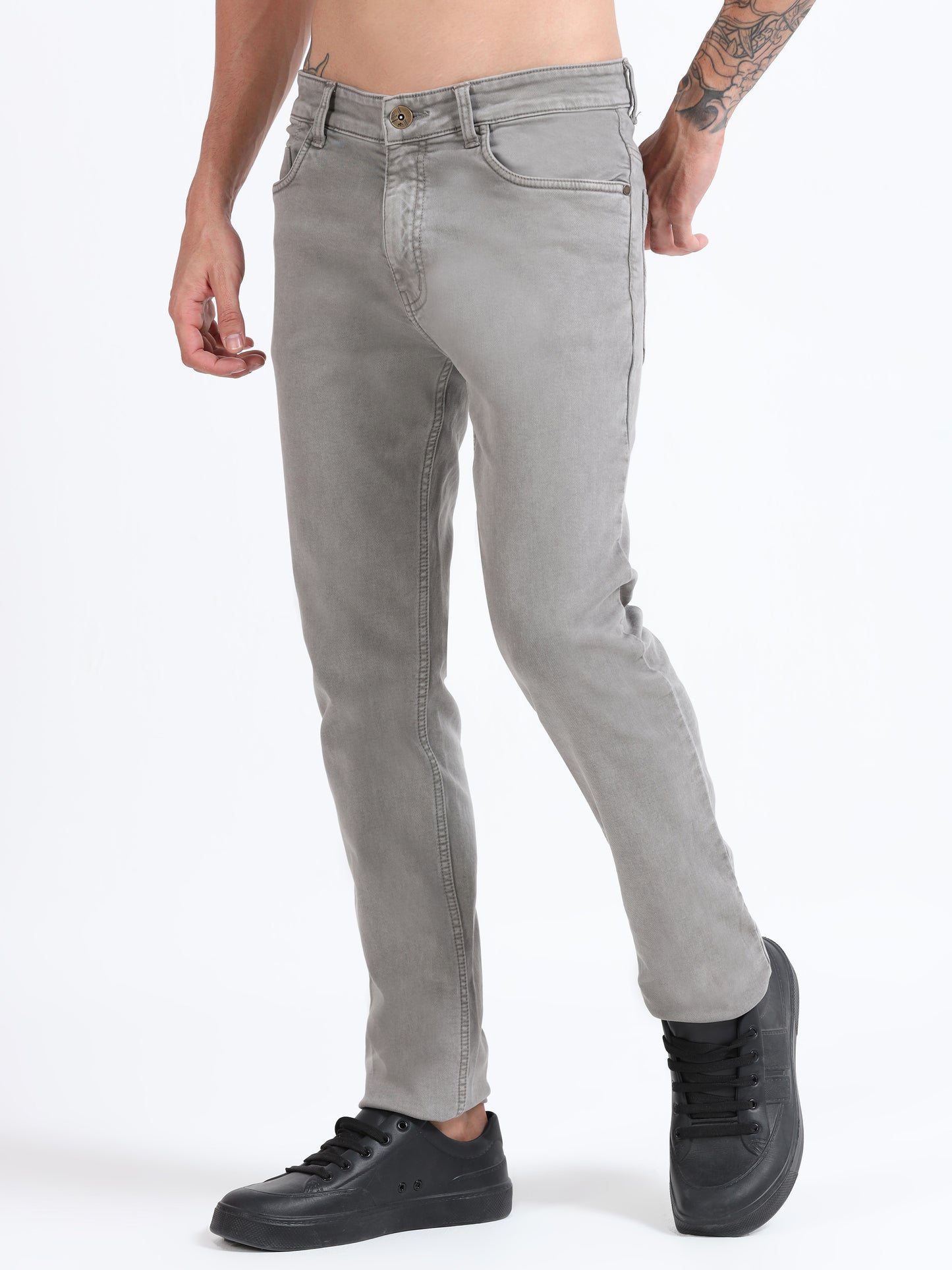 Stone Grey Comfort Fit Jeans