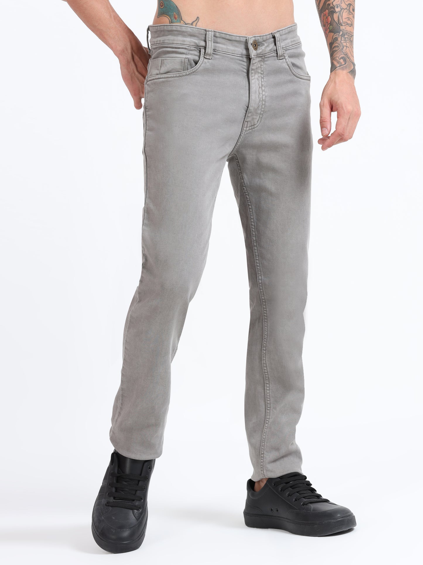 Stone Grey Comfort Fit Jeans
