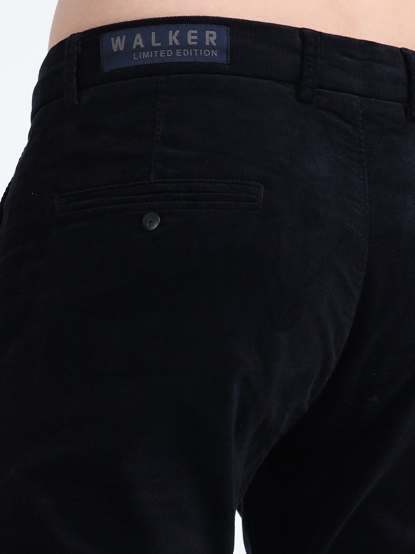 Men Black Printed Ankle Fit Casual Trousers