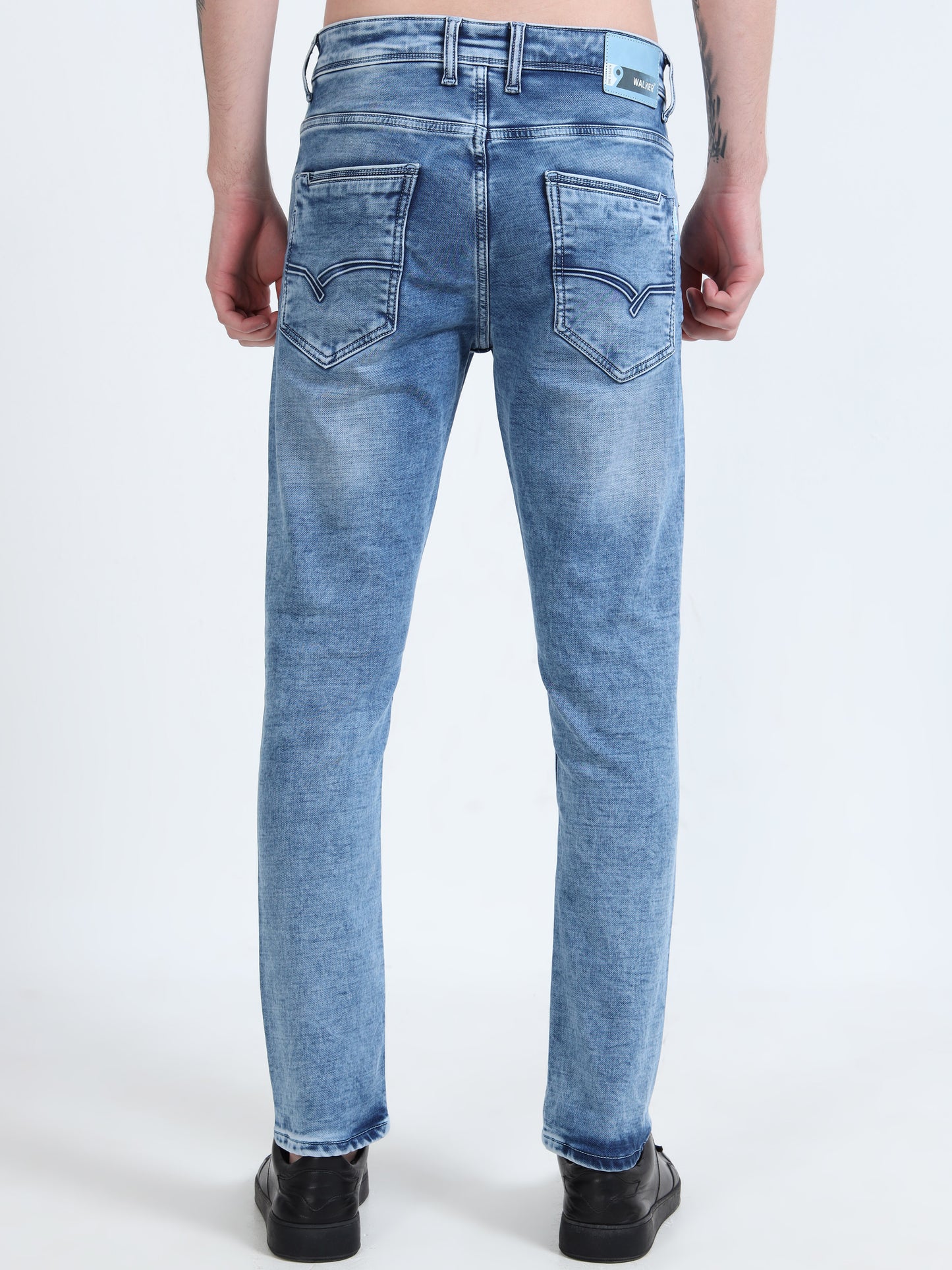 Men Frost Blue Relaxed Denim Ankle Jeans