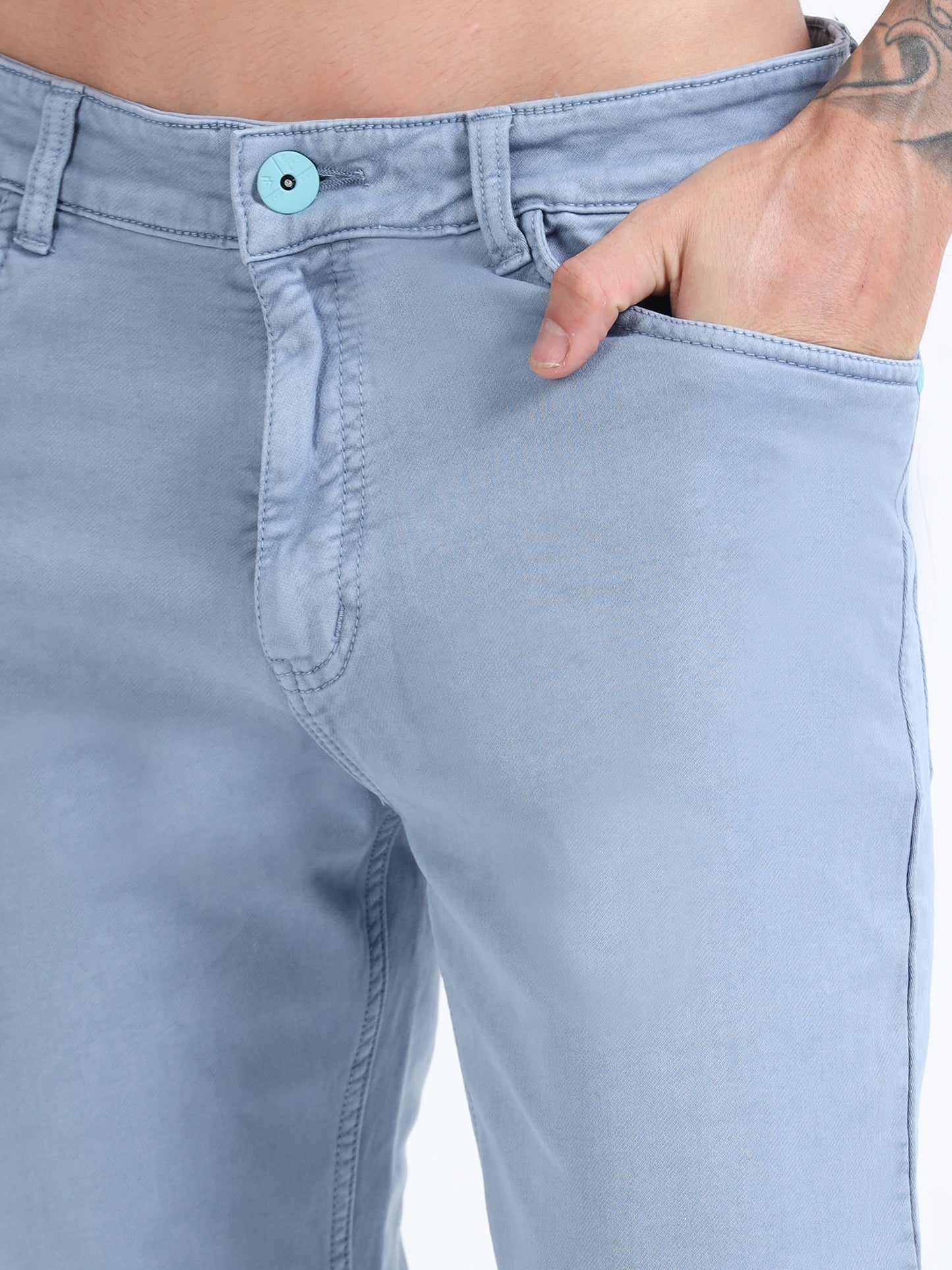 Ice Blue Comfort Fit Jeans