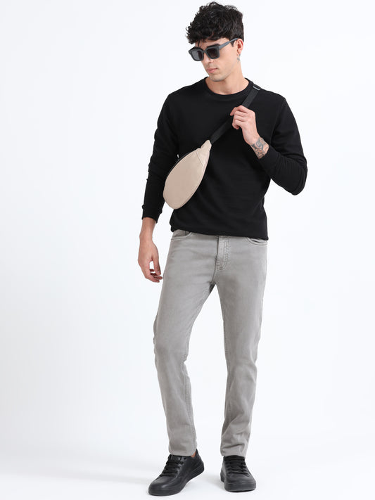Stone Grey Comfort Fit Jeans