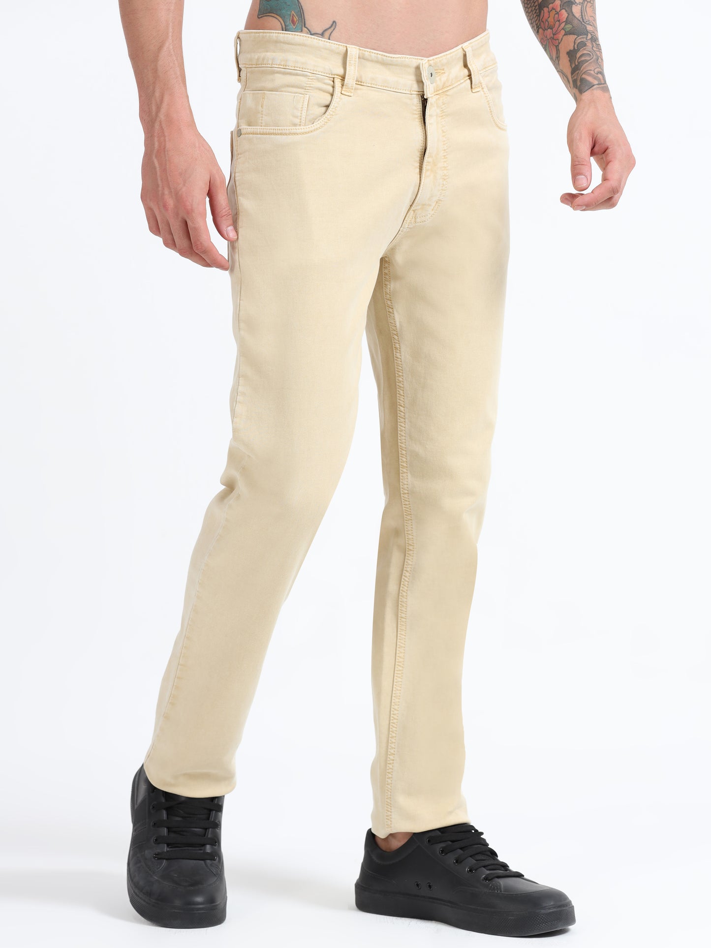 Sand Beige Comfort Fit Jeans