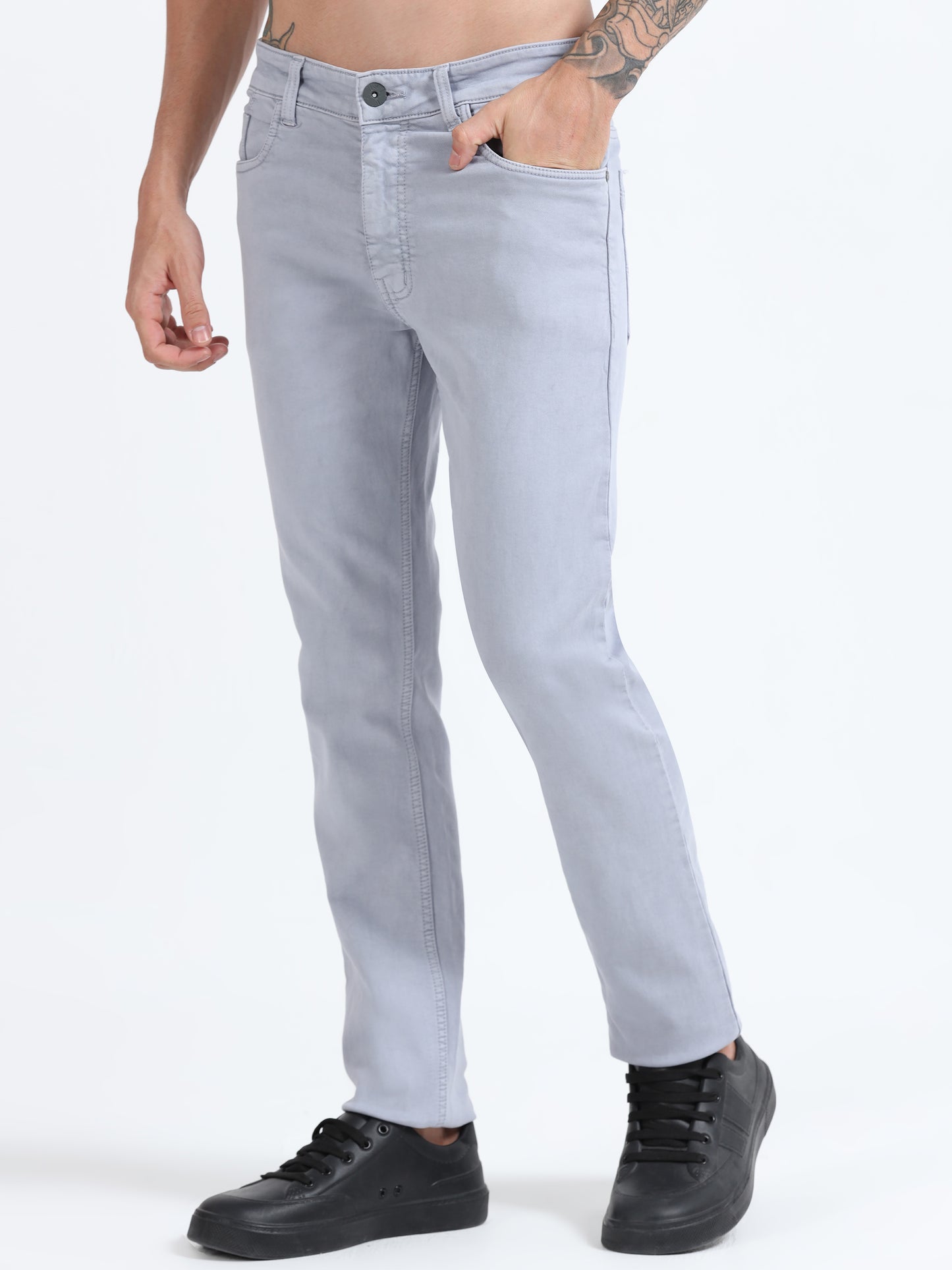 Light Grey Comfort Fit Jeans