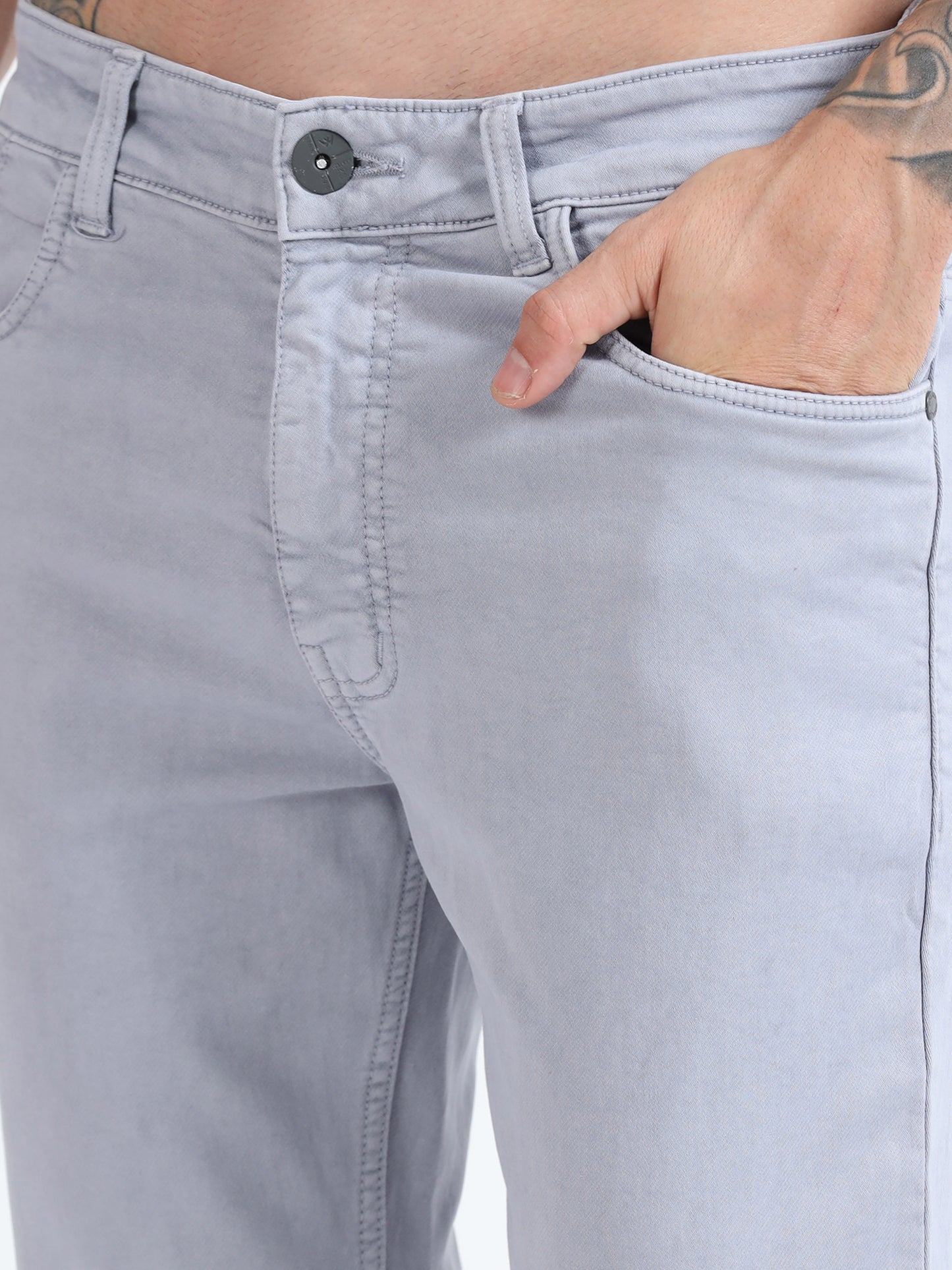Light Grey Comfort Fit Jeans