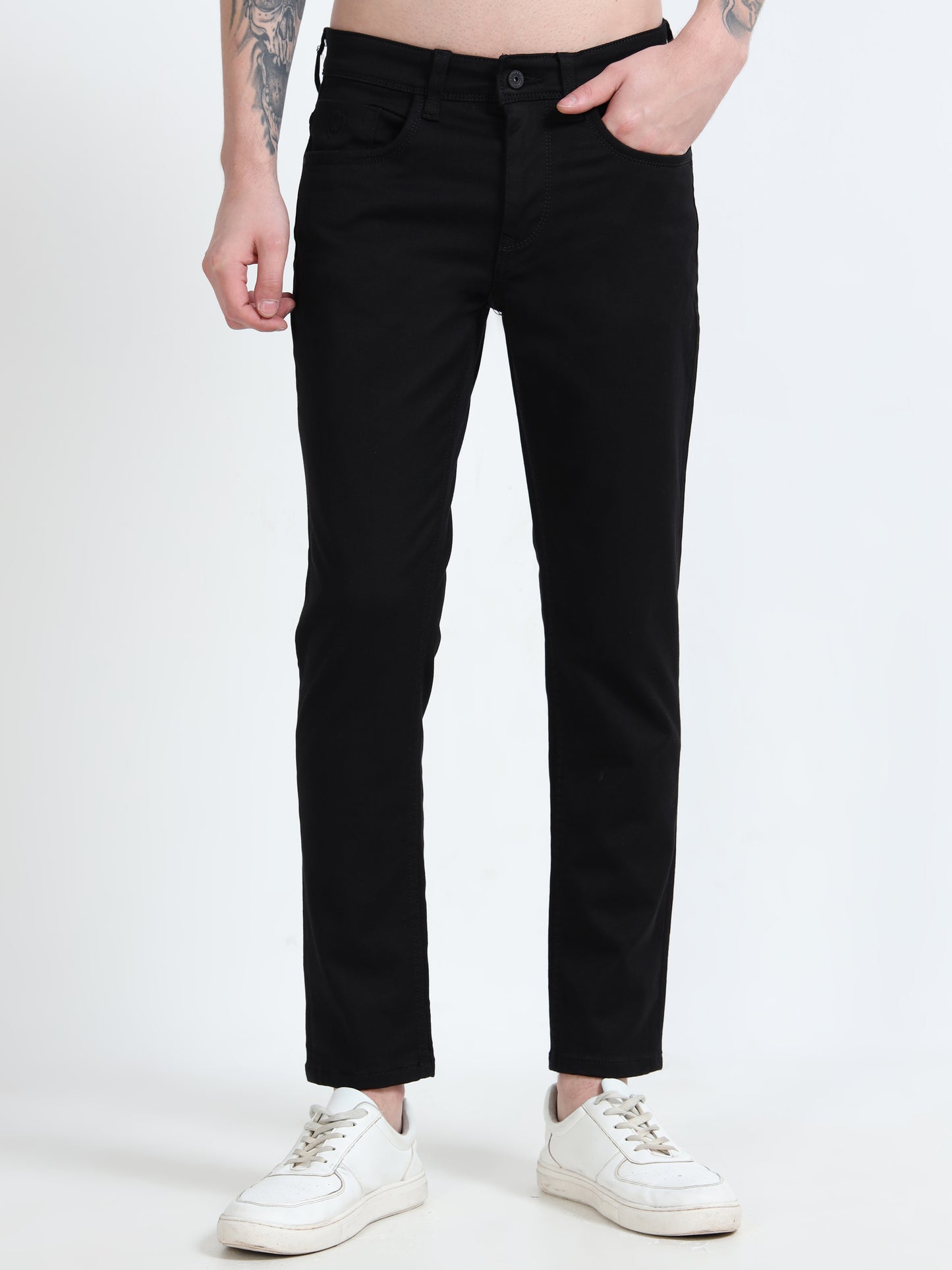Black Low Rise Super Ankle Fit Jeans