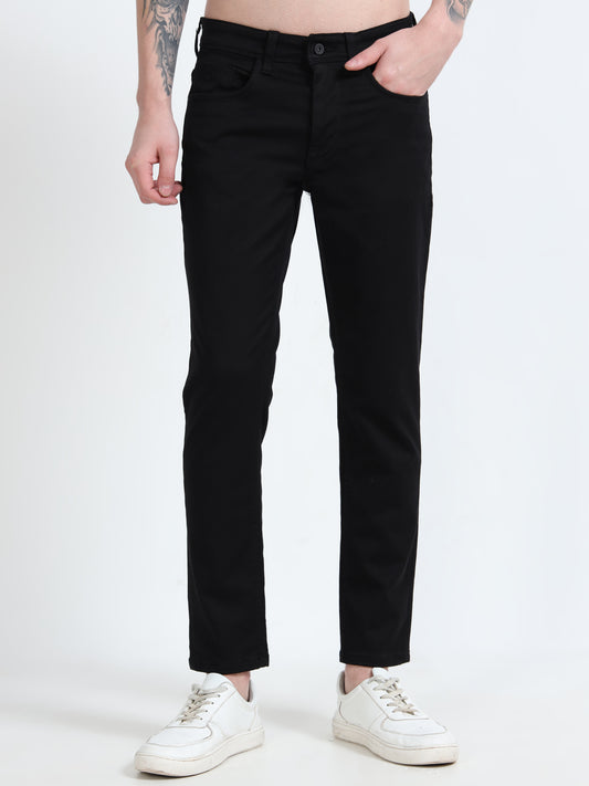 Black Low Rise Super Ankle Fit Jeans