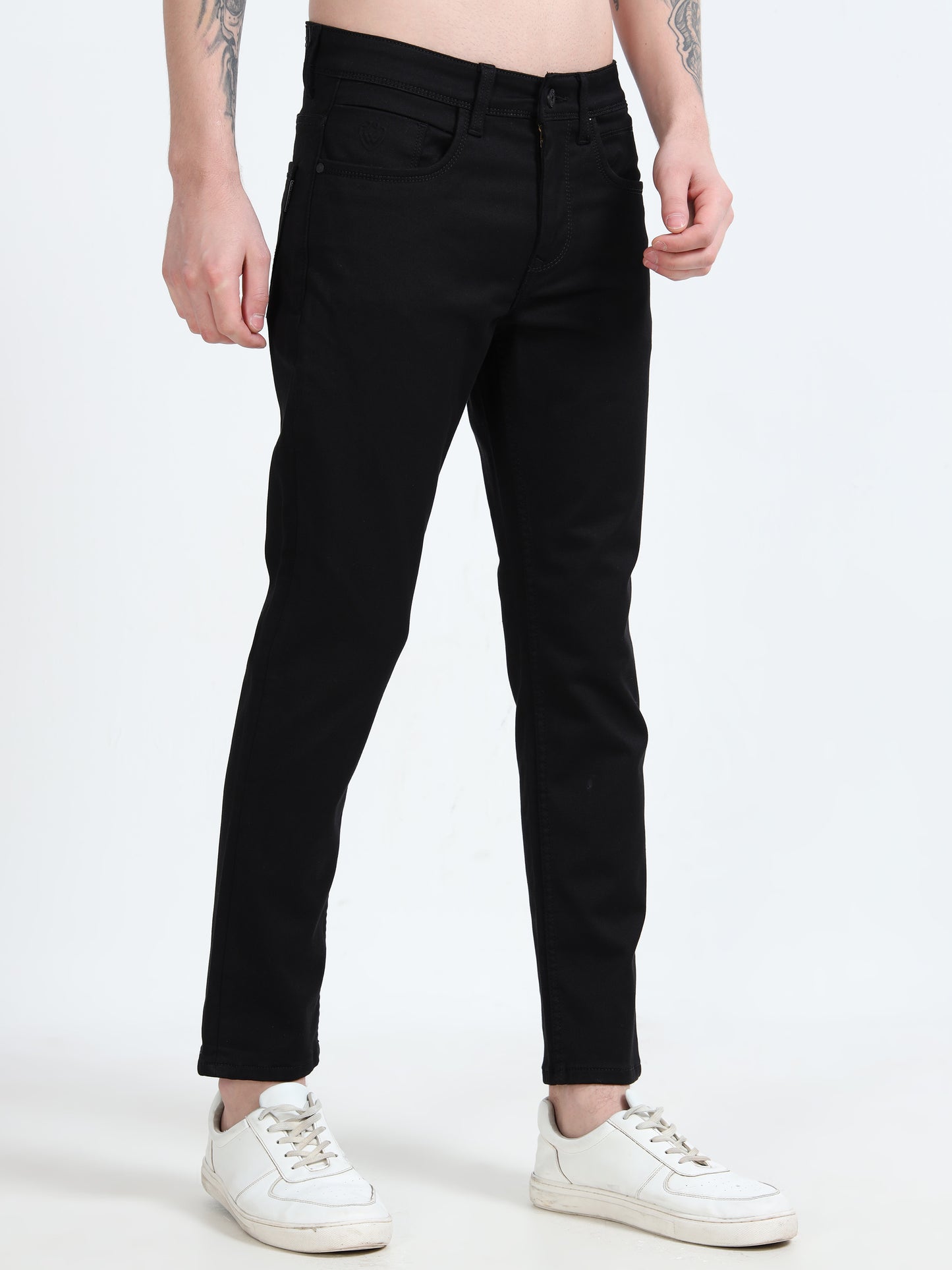 Black Low Rise Super Ankle Fit Jeans